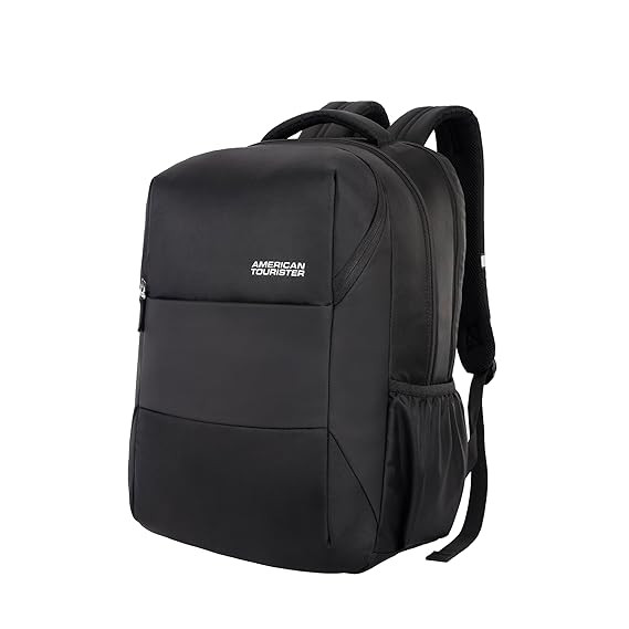 American Tourister Valex+ | 36L Backpack | 17" Laptop Bag | 3 Compartments | College & Office Backpack for Men and Women | Black | 1 Yr Global Warranty