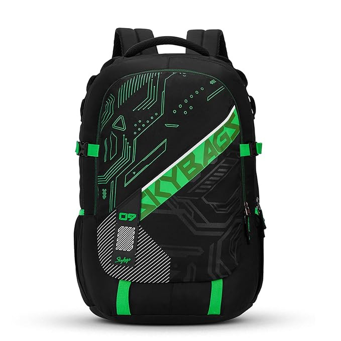 Skybags Vesper 15.6 Compatible Laptop Backpack 40L | 3 Compartments with Front Slip Pocket and Rain Cover | Bottle Holders, Padded Back with Air Mesh | Office & Casual Backpack for Men & Women