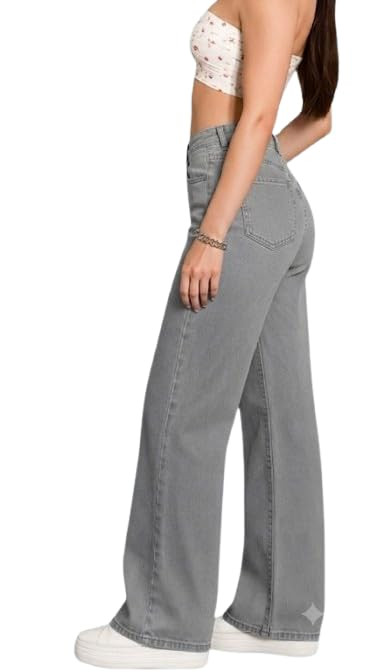 Women's Kashianxstyle Loose Fit Wide Leg Denim Jeans | Mid High Rise Casual Denim Pants for Women, Full Length Everyday Wear