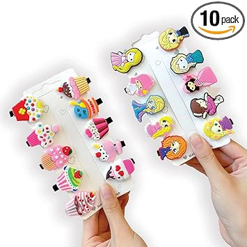 Hair Clips for Girl Kids - Girls Gift Items for Birthday - Cute Hair Clips & Pins Set for Baby & Small Girls - Girl Hair Accessories (Random Colors & Designs) (MN01)