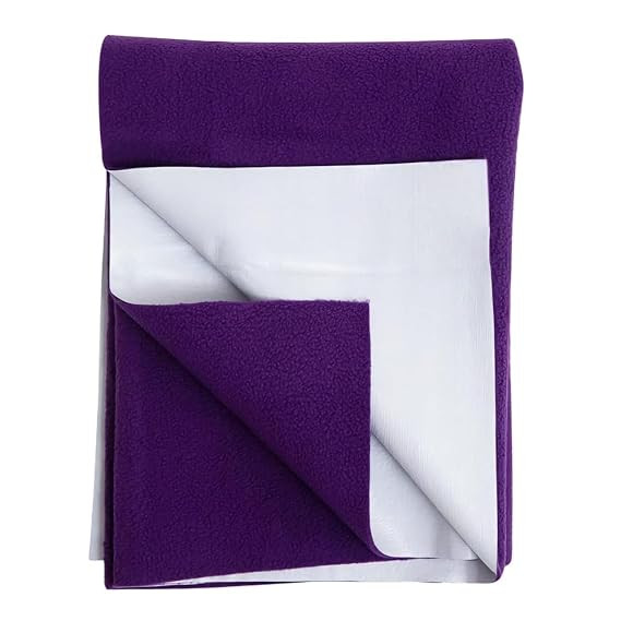 Waterproof Quick Dry Sheet for Baby| Bed Pad Anti-Piling Fleece Extra Absorbent Washable Matress Protector| Baby Bed Protector Sheet for Toddler Children|Small Size-70 * 50 (Purple)