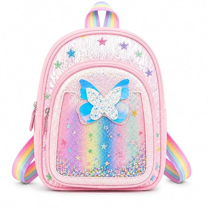 Cute Unicorn Kids Backpack for Girls | Small School Bag with Cartoon Design | Lightweight Toddler Backpack for Nursery, Preschool (Too Small)