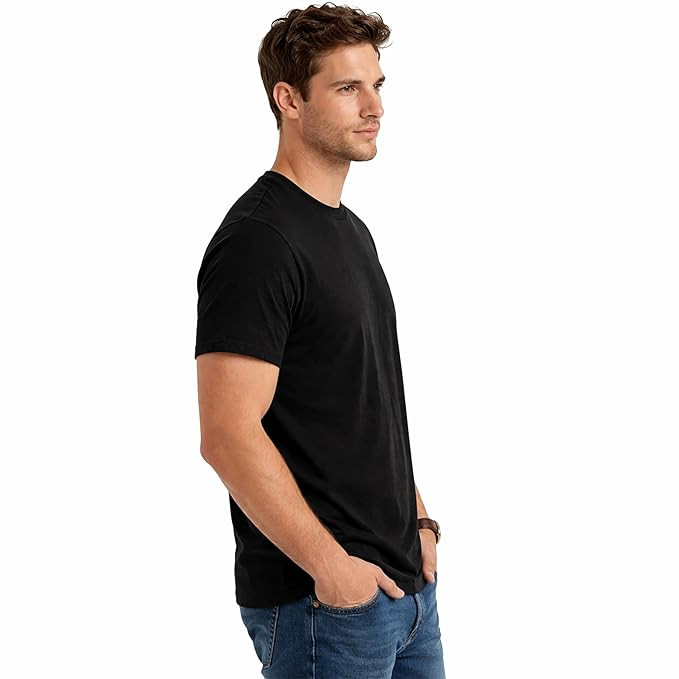 Men's Round Neck Short Sleeve Casual T-Shirt | Men's Regular Fit Casual T-Shirt