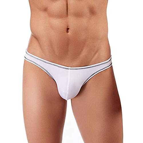 Men's Comfortable Polyester Spandex Enhancing Bikini Style Brief Thong, Free Size,Sexy