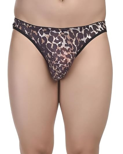 Men's Printed Bikini Brief, Multicolour Print, Stylish Underwear