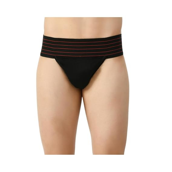 Men's Athletic Underwear Brief with Waistband, Black