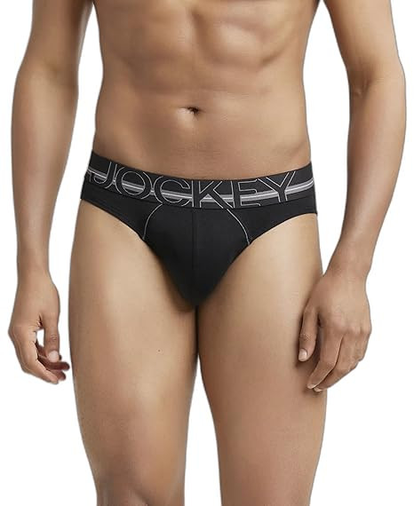 Jockey US17 Men Super Combed Cotton Rib Solid Brief with Ultrasoft Waistband