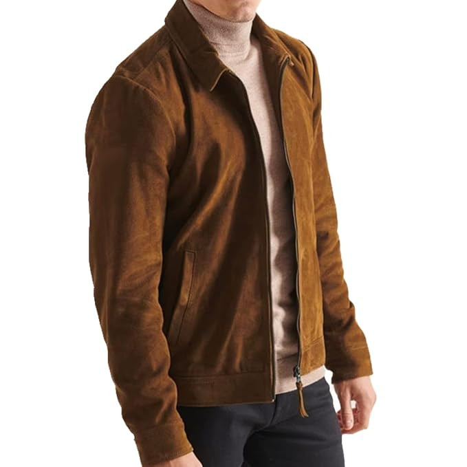 LEATHER JACKET FOR MEN SUEDE.