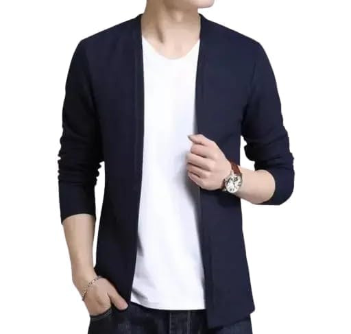 Mens Trendy Fabulous Men Shrugs Casual Wear Open Cardigan Full Sleeve Shrug for Men