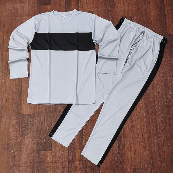Cotton Blend Night Suit/Summer Suit for Men, Regular Fit Half Sleeves T-Shirt & Lower Set | Soft Cord-Set Track Suit for Boys | Ideal for Casual Outings, Gym, Workout, Sports