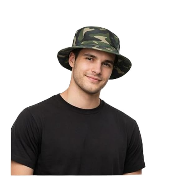 TA Bucket Hat for Men & Women | Army Style Jungle Hat | Cotton Sun Protection Cap for Outdoor, Trekking & Travel | 1 Pc
