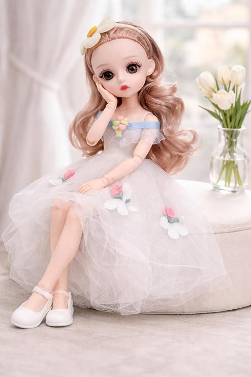 TA 12 Inch Fashion Girl Doll for Kids | Doll with Dress | Long Hair Beauty Doll Toy for Girls | Pretend Play Toy | Birthday Gift for Kids | Baby Doll Set for Girls Age 3+ (Random Clothes)