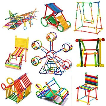 TA Smart Stick Building Blocks Toy Game Set for 3-8 Years Old Kids Boys & Girls,Multi Color,200+ Piece