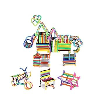 TA 200 PCS Smart Stick Building Blocks for Kids | Creative Construction Puzzle Blocks Set | Educational Preschool Learning Toy for Boys & Girls Ages 3-8 Years | STEM Activity Game