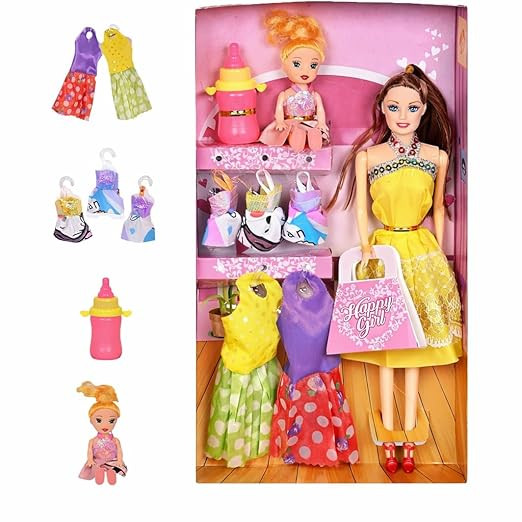 TA Doll Play Set with Cute Baby Doll and Accessories | Flexible Limbs & Realistic Features | Pretend Play Activity Set for Girls | Fun Role Play Birthday Gift Toy for Kids