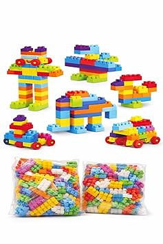 TA Building Blocks Set, Colorful Interlocking Bricks, Creative Construction Toy, Multi-Color 65 Pieces