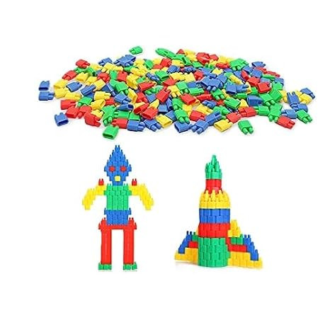 TA 200 PCS Bullet Building Blocks Toy for Kids 3-10 Years | Multicolor Plastic Puzzle Construction Set | Early Education Learning Toy | Creative Building Blocks for Boys & Girls