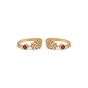 TA  Bridal Jewellery of Traditional Ethnic Adjustable Toe Rings for Girls and Women