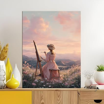 TA Travel Woman Canvas Painting Wall Art Living Room DS1578