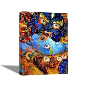 TA  Thangka Framed Canvas Gallery Wrap Framed Painting | Traditional Art | Home Decorative Gift Item | Frame Size - 24X18 Inches.h472