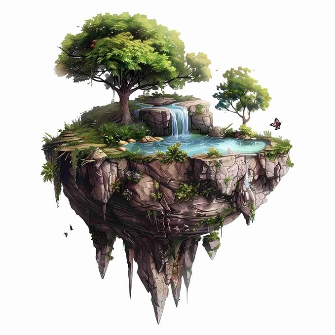 TA  Mountain Village Wall Sticker – Cartoon Landscape with Forest and Snowy Peaks – 20x24 inch Vinyl Peel & Stick Wall Mural for Bedroom, Kids Room & Home Decor