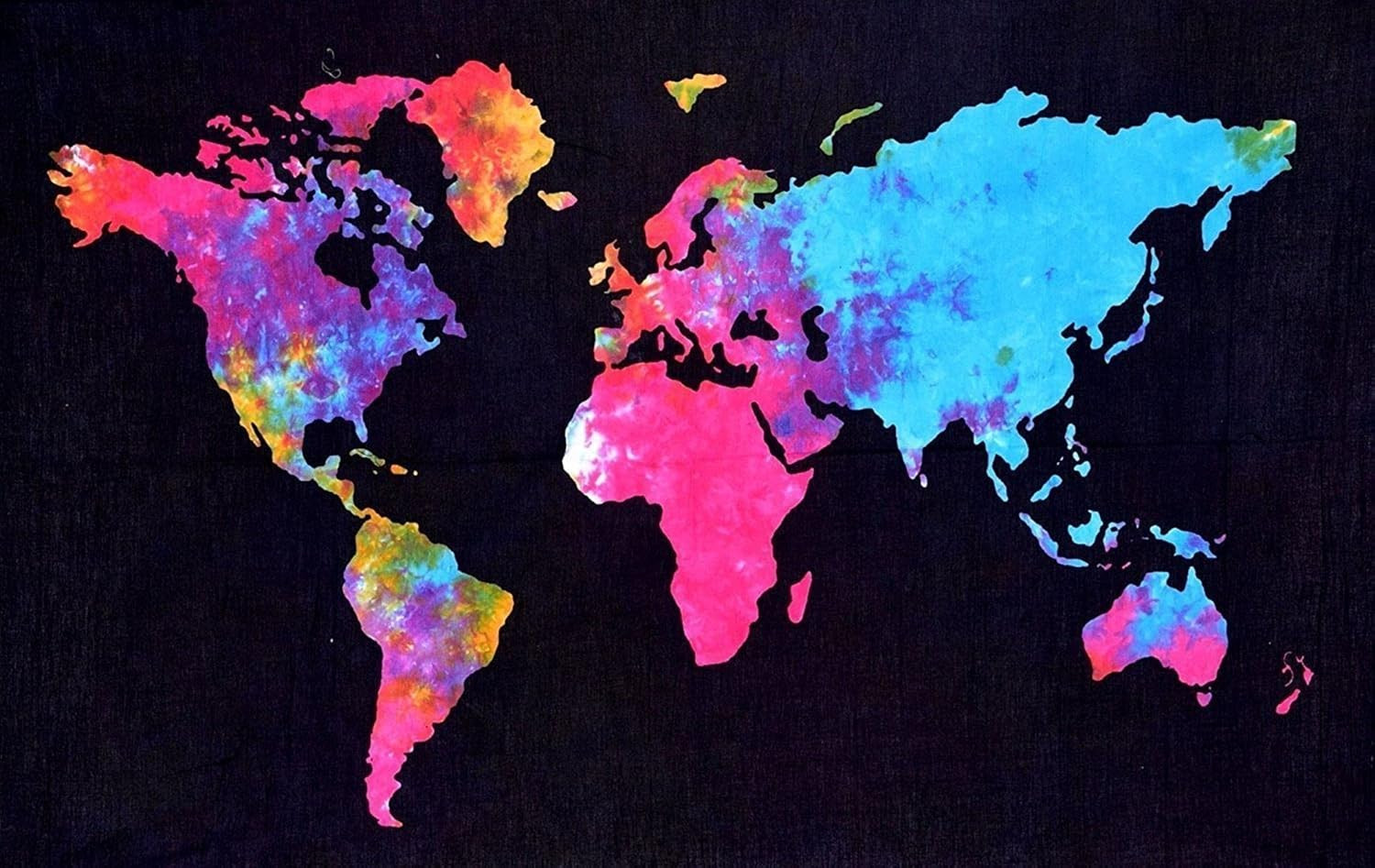 TA DRAVY HANDICRAFTS Tapestry Mandala World Map Wall Hanging Tapestry Cotton Wall Hanging Poster Tapestry Wall Hanging (Size-40x30 Inches) (Multi)