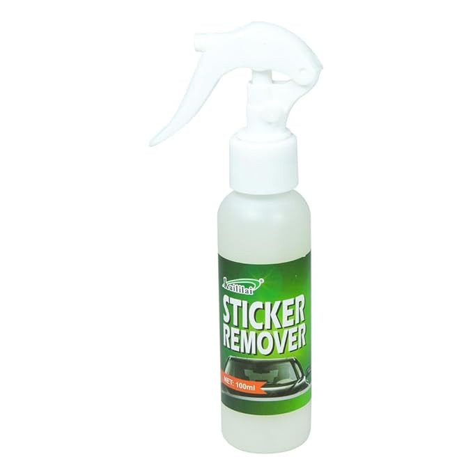 TA Car Sticker Cleaner & Adhesive Remover Spray | Powerful Liquid Formula for Easy Removal of Stickers, Labels, Glue & Residue | Multi-Surface for Cars, Bikes, Glass, Plastic & Metal (120 ml)