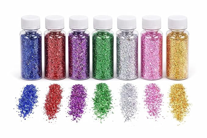Crafts and Toys Eclet Fine Gl!tter for Resin, Set of 6 Colors, Extra Fine Resin Gl!tter Powder, Nail Glitter, Assorted Craft Gl!tter for Epoxy Resin Art, Body Face Hair Gl!tter Bulk, Gl!tter Tumbler Candle Making (N601)