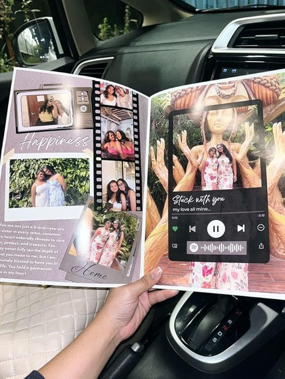 TA Mini Scrapbook With Photo Customization || Customized Gifts For Special One || Personalised Photo Album, Multicolor, 10 pages