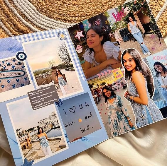 TA Mini Scrapbook With Photo Customization || Customized Gifts For Special One || Personalised Photo Album, Multicolor, 8 pages