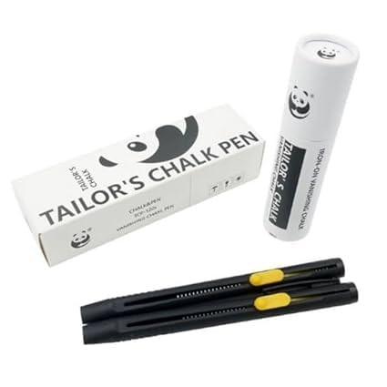 TA  Heat Erasable Fabric Marker Pen Set with 20 Refills | Disappearing Tailor Chalk Pens for Sewing, Embroidery, Quilting & DIY Crafts | Refillable Fabric Marking Tool for Tailoring