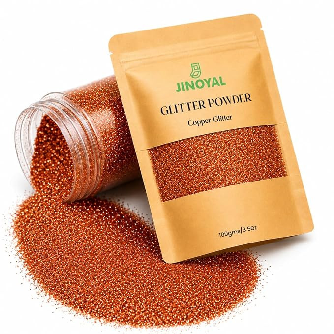 TA Glitter Powder for Art & Craft – Premium Glitter for Resin Art, Epoxy, Nail Art, Slime, Candle Making & DIY Projects (100gm) (Copper)