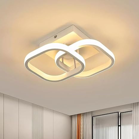 TA 22W Chandelier Lights for Ceiling, Modern Ceiling Lights LED Acrylic Minimalism Square LED Ceiling Lamps for Hallway Office Bedroom Kitchen Living Room