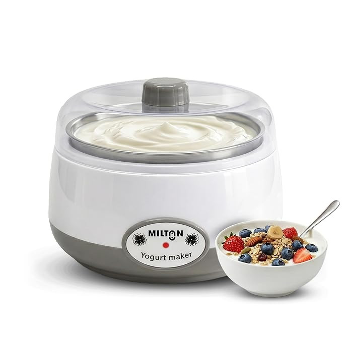 TA  Milton Turbo Yogurt Maker Machine | Automatic with One-Touch Operation | Electric Yogurt Maker | Make Thick, Creamy Curd & Yogurt at Home | Energy Efficient | Easy to Use | White
