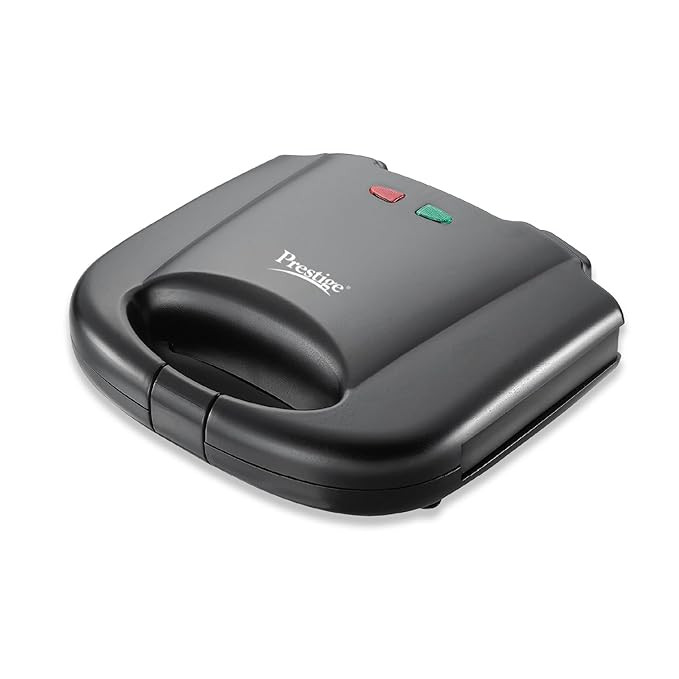TA  Prestige PGMFB 800 Watt Grill Sandwich Toaster with Fixed Grill Plates, Black