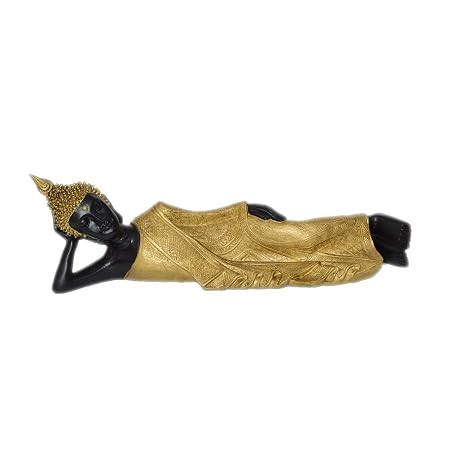 TA  Brass Decorative Thai Reclining Buddha Antique Showpiece