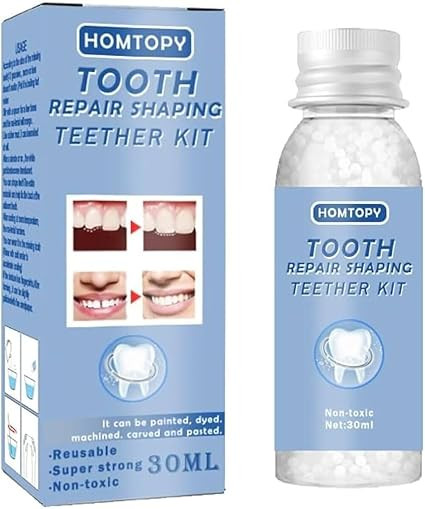 TA Tooth Repair Kits,Dental Repair Denture Repair Beads, Dental Tools for Temporary Fixing Filling Missing Broken Tooth Moldable Fake Teeth.