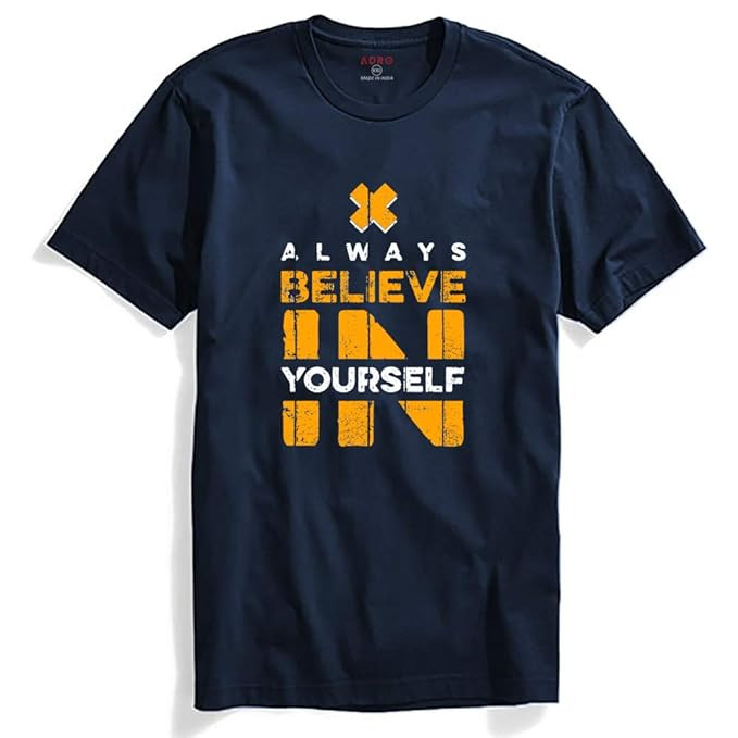 TA   ADRO Men's 100% Cotton Regular Fit T-Shirt