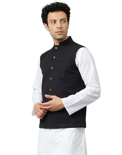 TA  Men's Cotton Woven Nehru Jacket