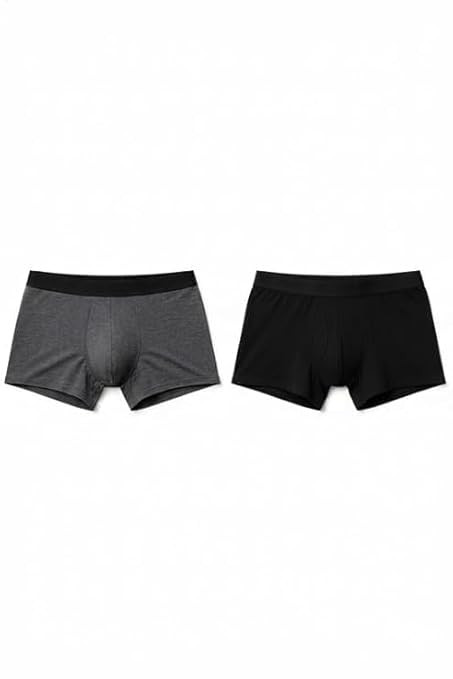 TA Pack of 2 Men’s Solid Trunks | Stretchable & Breathable Cotton Blend Mens Trunk Innerwear Combo Pack| Soft Elastic Waistband | Comfortable Fit, Office, Workout & Home Use