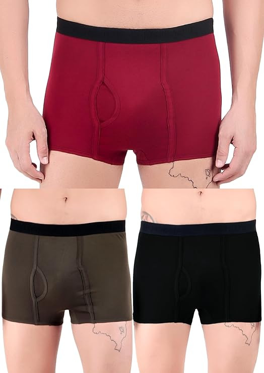 TA Men Pure Cotton Boxer Brief/Drawer/Trunk Pack of 3 | Multicolor Trunk