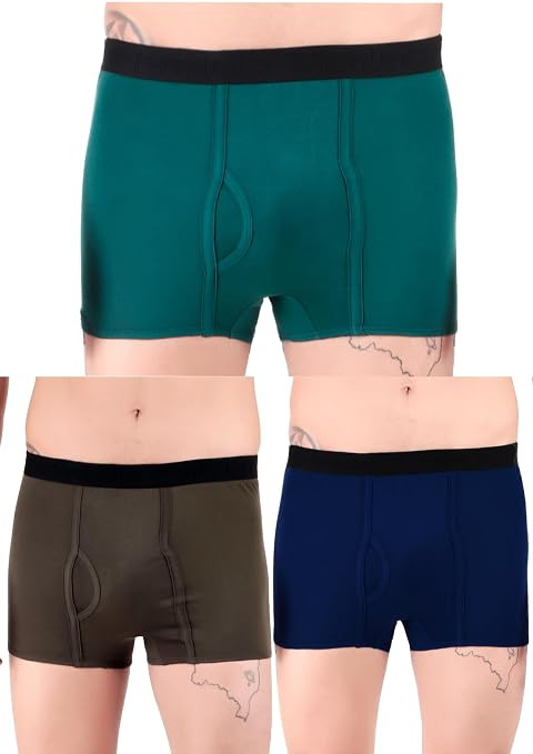 TA Men Pure Cotton Boxer Brief/Drawer/Trunk Pack of 3 | Multicolor Trunk