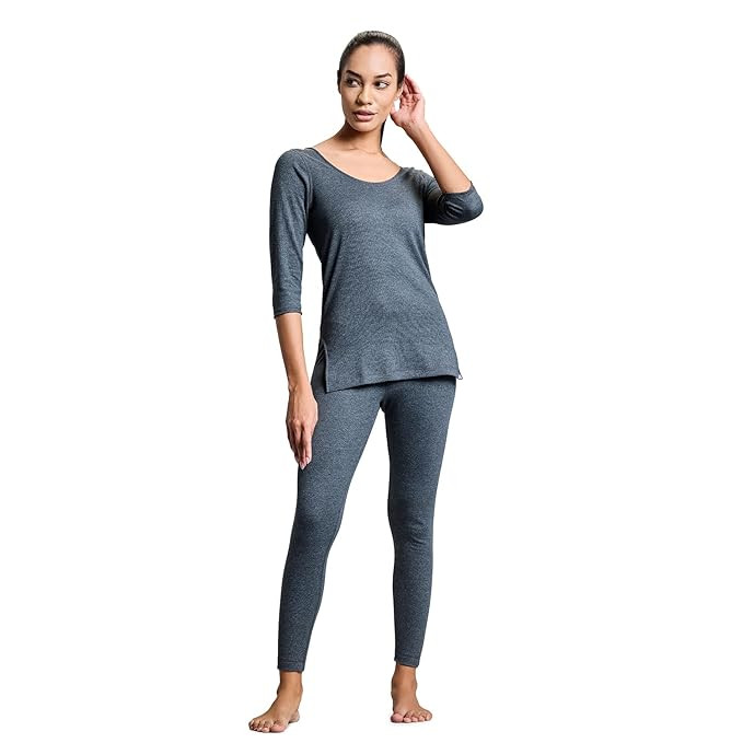 TA Thermal wear for Women Set Warm and Comfortable Thermals Set for Woman Full Sleeves Body Warmer Combo for Women Natural Insulation Thermals Cozy Thermal Top and Leggings Combo for Womens.