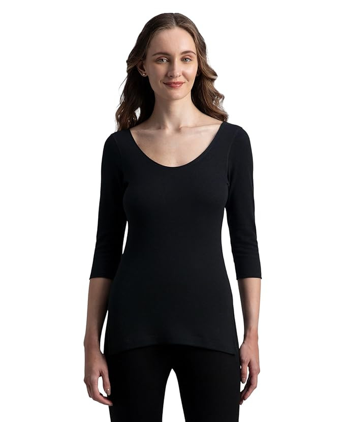 TA Women Super Warmth Super Combed Cotton Rich Brushed Three Quarter Sleeve Thermal Top with StayWarm Technology.