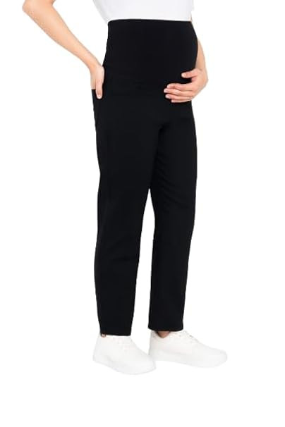TA Women’s Maternity Denim Jeans Comfortable Stretchable Cotton Blend High-Rise Fit for Pre & Post Pregnancy Wear, Soft & Rugged Maternity Jeans Black
