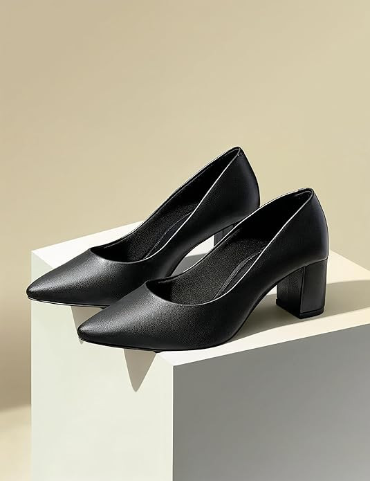 TA  Symbol Premium Women's 'Desk to Dinner' Block Heel Pumps (Ortholite Insole|Stylish Heels)