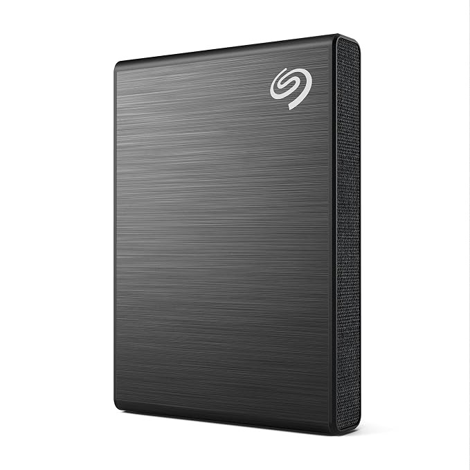 Seagate One Touch 1TB External SSD up to 1030 Mb/s, for Windows, Mac, Android App, 3yr Data Recovery Services, Portable Solid State Drive Black, 6 Month Mylio Create (STKG1000400)