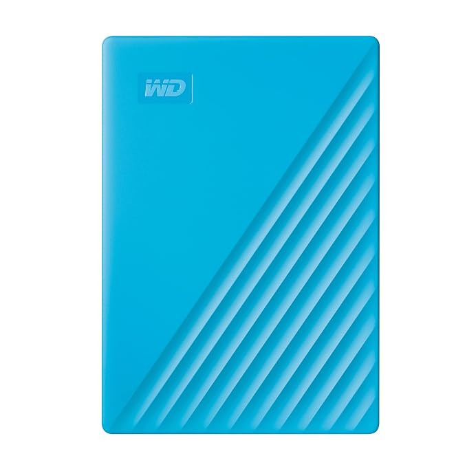 2TB My Passport® External HDD, Blue USB 3.0 with Automatic Backup, 256 Bit AES Hardware Encryption,Password Protection,Compatible with Windows and Mac