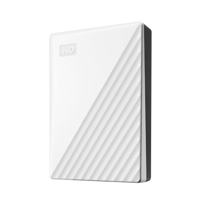Western Digital WD 5TB My Passport Portable Hard Disk Drive, USB 3.0 with Automatic Backup, 256 Bit AES Hardware Encryption,Password Protection,Compatible with Windows and Mac, External HDD-White