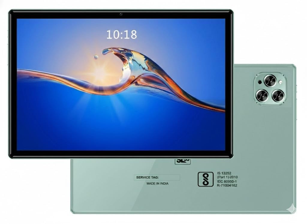 DOMO Slate SL39 10.1-Inch Tablet PC, Dual SIM Slot, Octa Core CPU, 4G, Bluetooth, GPS, 4GB RAM + 32GB Inbuilt Storage, 1TB Expandable, (Green)